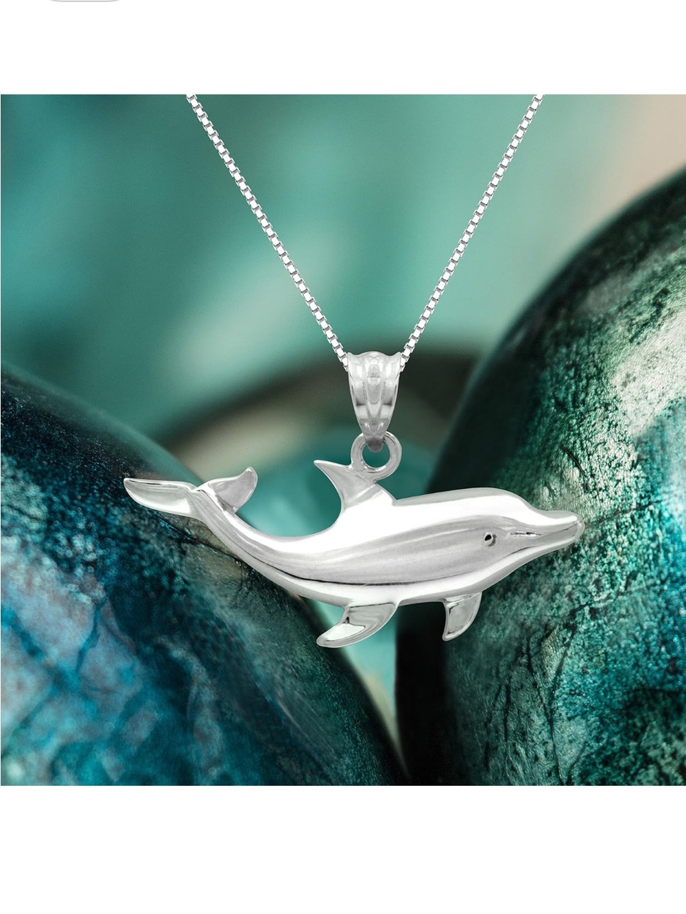 Honolulu Sterling Silver Dolphin Pendant with 18 in chain